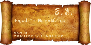 Bogdán Menodóra névjegykártya