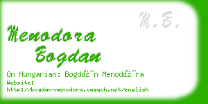 menodora bogdan business card